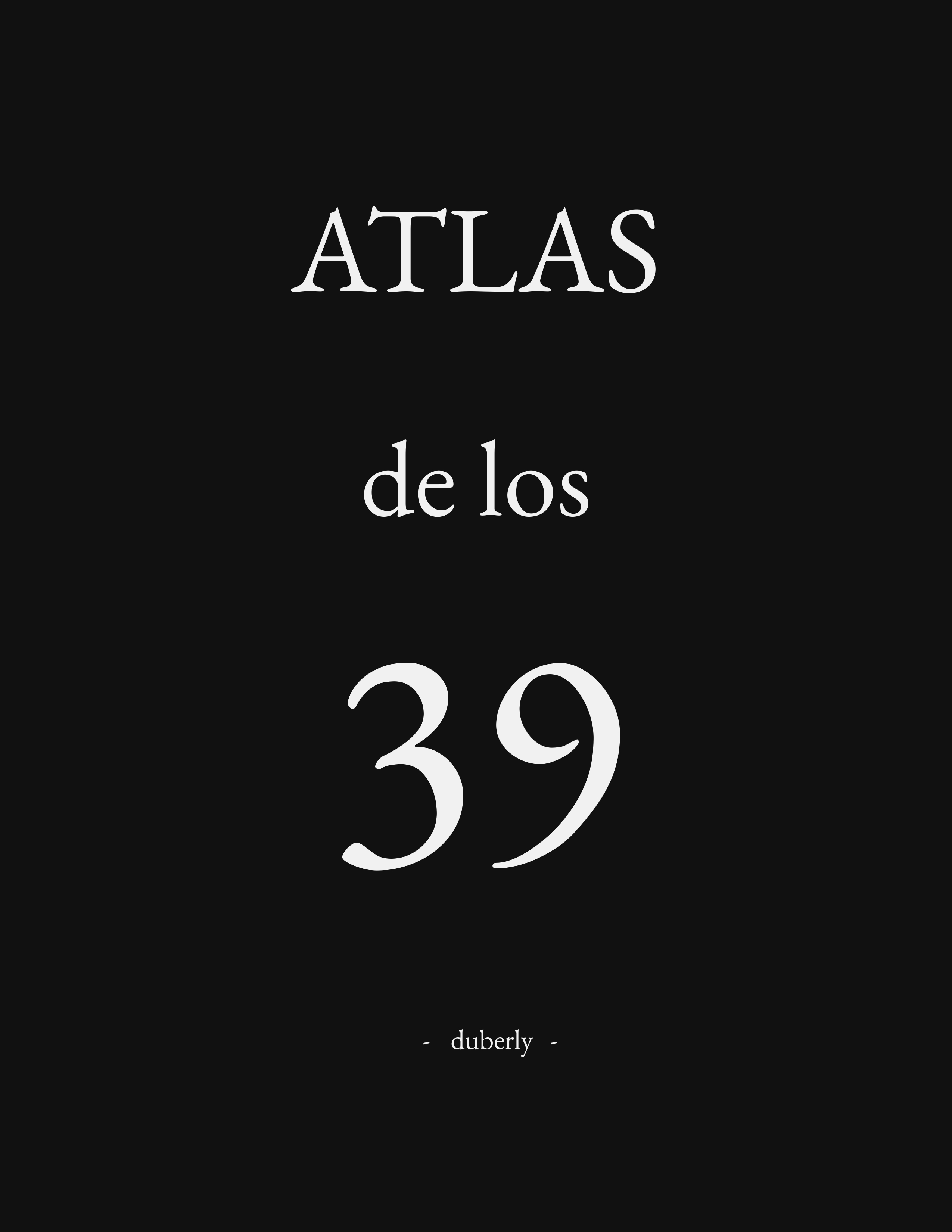 Portada de Atlas de los 39 de DUBERLY.
